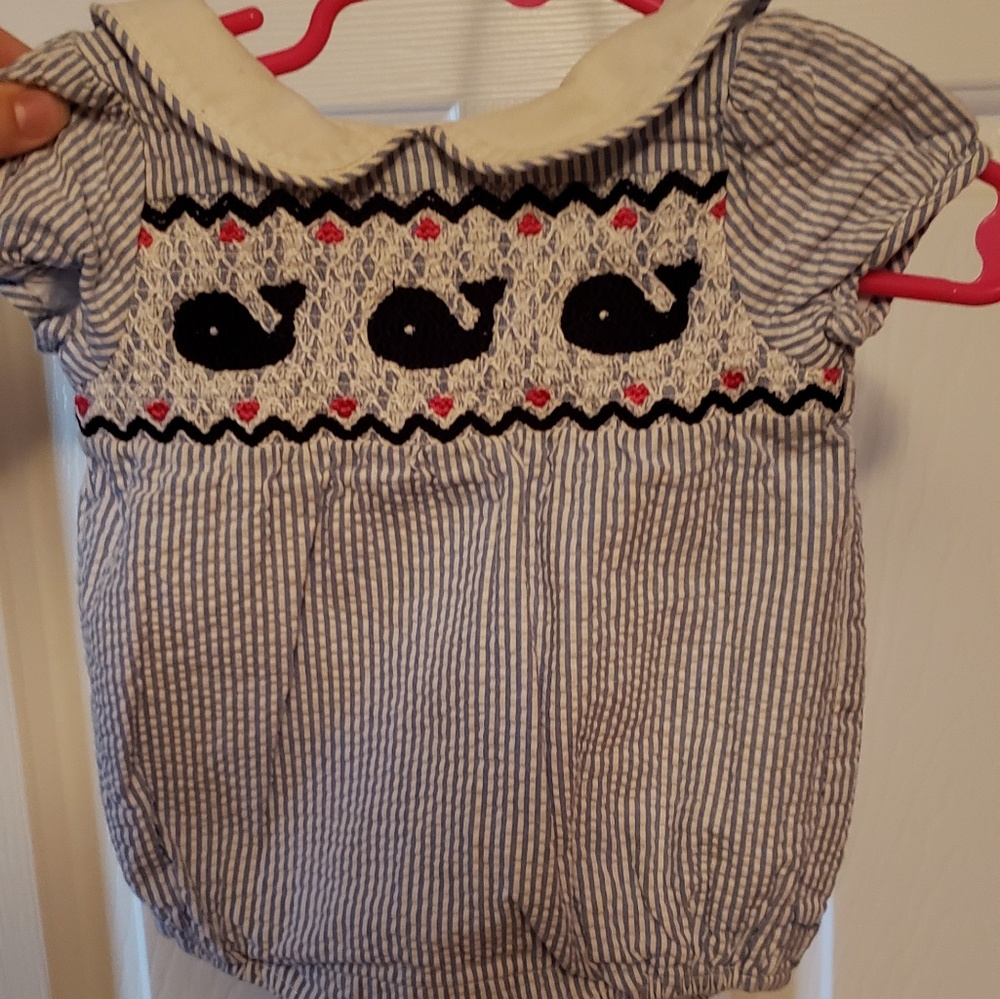 EUC Janie and Jack Searsucker Onsie